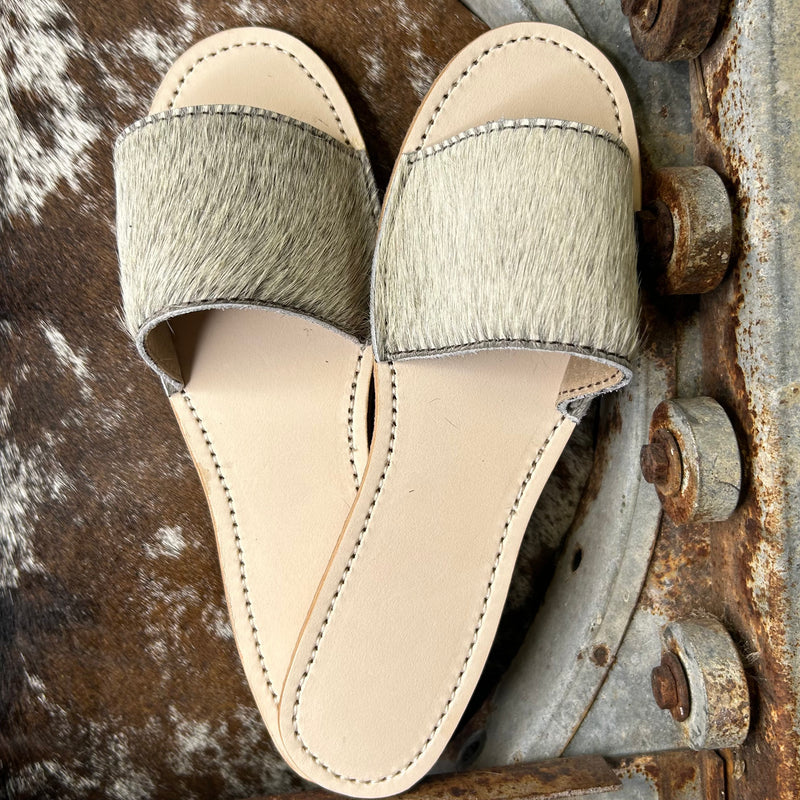 Cowhide Slides (Size 8)