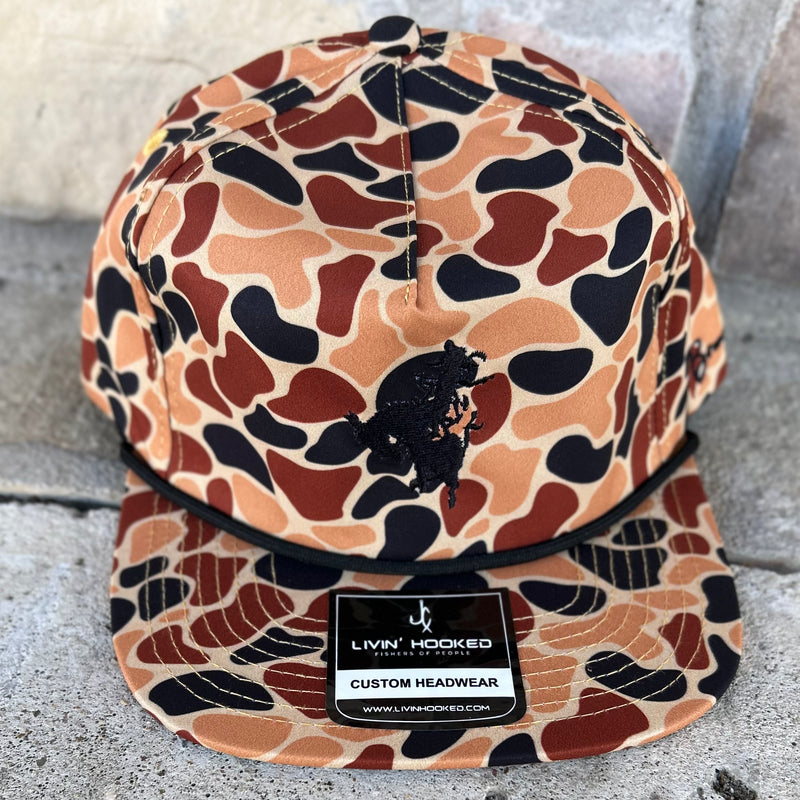 Old School Camo Broncy Trucker